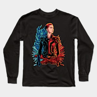 ScarJo Superhero Design Long Sleeve T-Shirt